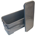 Microfiber Bucket with Wheels and Pad Tray 20" x 10.5" x 10.5", Gray